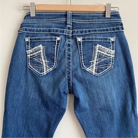 ARIAT Ruby Bootcut Jeans Low Rise Womens 26S Bling Jeweled Embellished - Picture 1 of 14